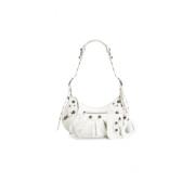 Witte Arena Lamsleren Schoudertas Balenciaga , White , Dames