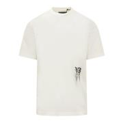 Korte mouwen T-shirt met bedrukt logo Y-3 , Beige , Heren