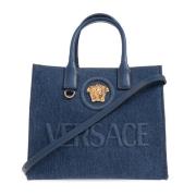 La Medusa Small shopper tas Versace , Blue , Dames