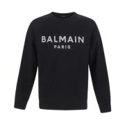 Logo Sweatshirt - Stijlvol en Comfortabel Balmain , Black , Heren