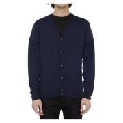 Blauwe Merinowollen Cardigan John Smedley , Blue , Heren