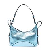 Blauwe Leren Tas Zanellato , Blue , Dames