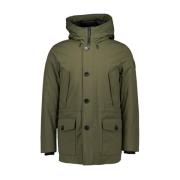 Donkergroene Arctic Stretch Gewatteerde Jassen Woolrich , Green , Here...