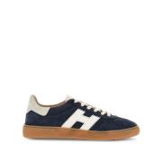 Coole Blauwe Sneakers met Logo Patch Hogan , Blue , Heren