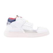 Byon Heren Vintage Stijl Leren Sneakers RUN OF , White , Heren