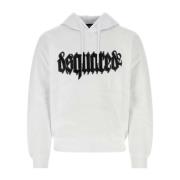 Witte katoenen Hoodie - Klassieke stijl Dsquared2 , White , Heren