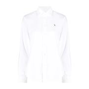 Polo Pony Katoenen Overhemd Ralph Lauren , White , Dames