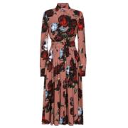 Bloemenprint Zijden Jurk Dolce & Gabbana , Multicolor , Dames