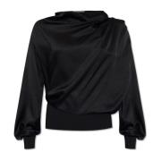 Zijden top Alexander McQueen , Black , Dames