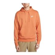 Club Hoodie met Kangoeroezak Nike , Orange , Heren