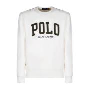 Wit Logo Print Sweatshirt Ralph Lauren , White , Heren