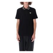 Polo shirt A874021A04866 Versace , Black , Heren