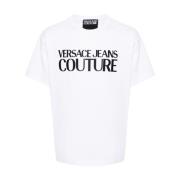 Logo T-shirt in Wit Versace Jeans Couture , White , Heren