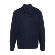 Blauwe Gebreide Jas met Geborduurd Logo PS By Paul Smith , Blue , Here...