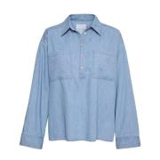 Zachte en stijlvolle Emmarosepw Sh Blouse Part Two , Blue , Dames