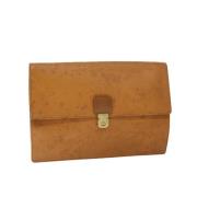 Pre-owned Leather briefcases Burberry Vintage , Brown , Dames