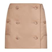 Beige Trench-geïnspireerde Rok Burberry , Beige , Dames