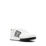 Witte lage leren sneakers met 4G-logo Givenchy , White , Heren