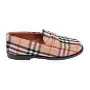Geruite Wol Loafer Burberry , Brown , Dames
