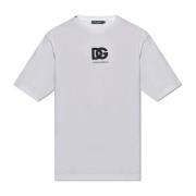 T-shirt met logo Dolce & Gabbana , White , Heren