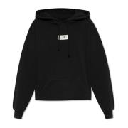 Hoodie met logo MM6 Maison Margiela , Black , Dames