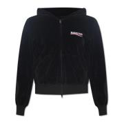 Fluweel hoodie Balenciaga , Black , Dames