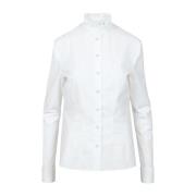 Witte Katoenen Shirt met Hoge Kraag Philosophy di Lorenzo Serafini , W...