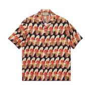 Zijden Twill Bowling Shirt met All-Over Print Gucci , Multicolor , Her...