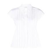 Witte Stretch-Katoenen Poplin Overhemd Peserico , White , Dames
