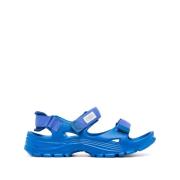 Blauwe Rubberen Platte Sandalen met Verstelbare Bandjes Suicoke , Blue...