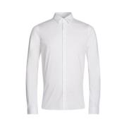 Witte Poplin Shirt met Zachte Touch Calvin Klein , White , Heren