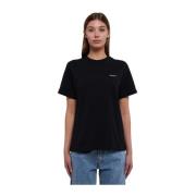 Boxy Logo T-Shirt in Zwart Coperni , Black , Dames