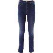 Moderne Stijl Hoge Taille Skinny Jeans Emporio Armani , Blue , Dames