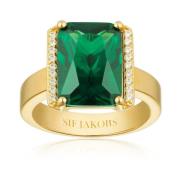 Statement ring met smaragdgeslepen zirkonia Sif Jakobs Jewellery , Yel...