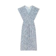 Gedrukte Mouwloze Maxi Jurk Isabel Marant , Blue , Dames