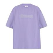 Oversized T-shirt Vetements , Purple , Heren