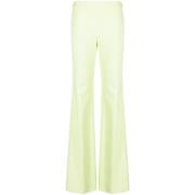 Groene Flared Hoge Taille Broek Moschino , Green , Dames