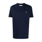 Klassieke Katoenen Orb T-Shirt - Navy Vivienne Westwood , Blue , Heren