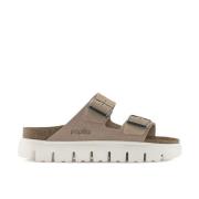 Chunky Arizona Sandalen in Warm Zand Birkenstock , Brown , Dames