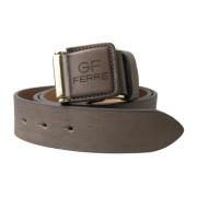 Leren Taille Riem met Logo Gesp Gianfranco Ferré , Brown , Dames