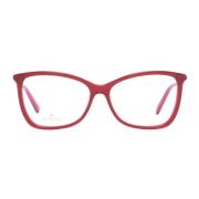 Rode Dames Plastic Vlinder Optische Brillen Swarovski , Red , Dames