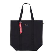 Zwarte Label Shopping Bag - Streetwear Collectie Alpha Industries , Bl...