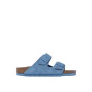 Arizona Suède Sandalen Birkenstock , Blue , Dames