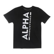 Backprint Tee - Streetwear Collectie Alpha Industries , Black , Heren