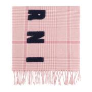 Sjaal met logo Marni , Pink , Dames