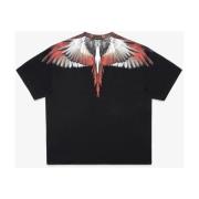 Icon Wings T-shirt Zwart Koraalrood Marcelo Burlon , Black , Heren