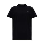 Katoenen Logo T-Shirt Golden Goose , Black , Dames