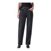 Klassieke Straight Jeans Agolde , Black , Dames