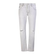 Grijze Katoenen Denim Jeans voor Heren Dolce & Gabbana , Gray , Heren