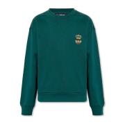Groene Sweatshirt met Borduurdetail Dolce & Gabbana , Green , Heren